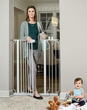 Regalo Easy Step Extra Tall Walk Thru Gate Includes 6-Inch Extension Mount Kit