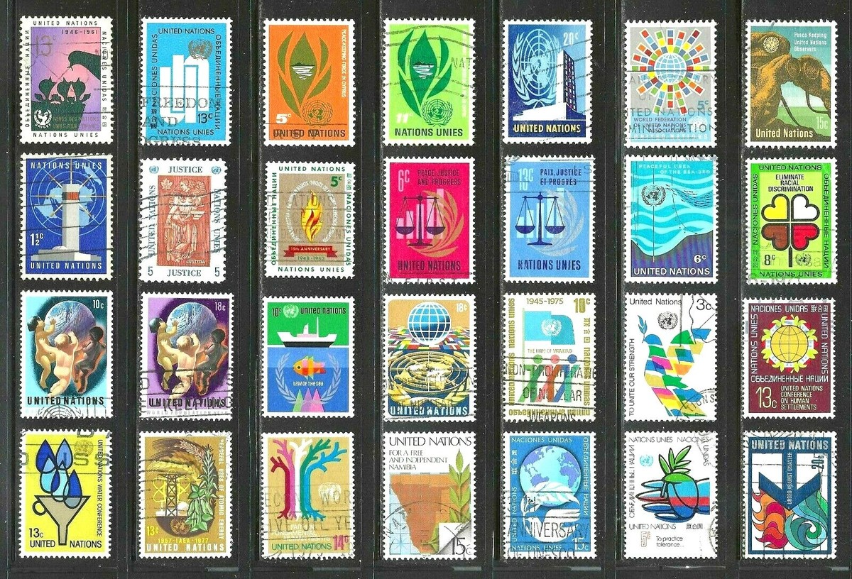 UNITED NATIONS Commemorative Stamps Assorted Lot of 28 | eBay