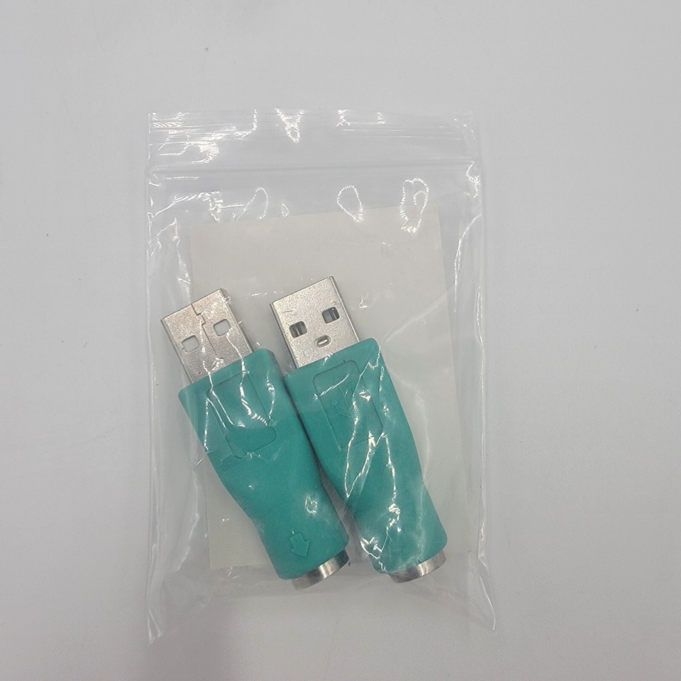 USB to PS2 Adapter 2PCS Green PS/2 Female to USB Male Converter Adapter ...