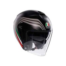CASCO AGV JET IRIDES BOLOGNA MATT BLACK TRICOLORE VISIERA  VISIERA TRASPARENTE