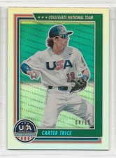 2022 Panini USA Stars & Stripes Carter Trice Blue Holo Foil #36 4/60 Collegiate