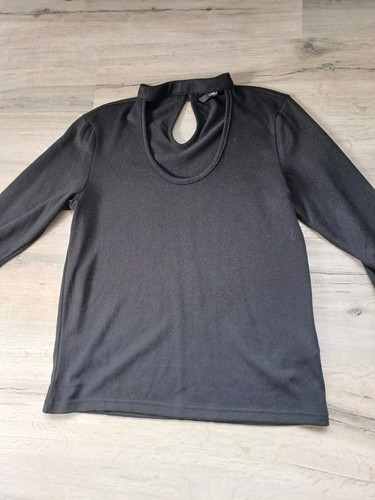 top neuw. schwarze Only Tunika Gr. S Miss sexy Bluse Cut Outs Party 3/4-Ärmel - Bild 3 von 3
