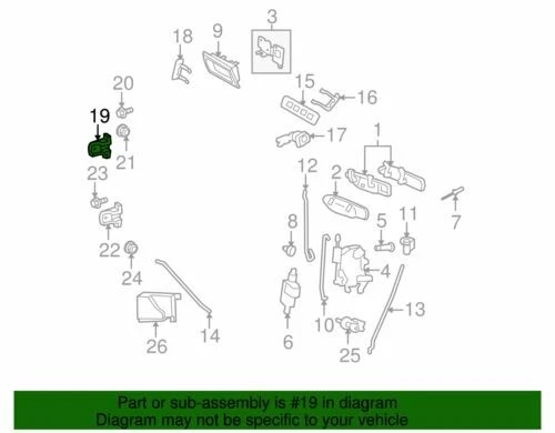 Bisagra de puerta superior izquierda Ford Crown Victoria 1992-2011 OEM NUEVO 6W1Z-5422800-A Foto 2 de 2