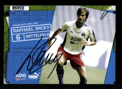 Raphael Wicky Autogrammkarte Hamburger SV 2005-06 Original Signiert+A 96088
