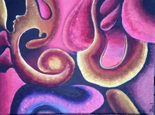 Original Abstract Oil Painting on Canvas Hand Painted Modern Art 18 by 24 Inches