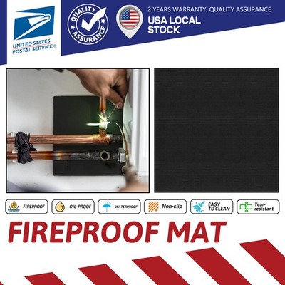 Fire Pit Mat-Rectangle Fireplace Mat Pad Protector for Wood Burning Fireproof