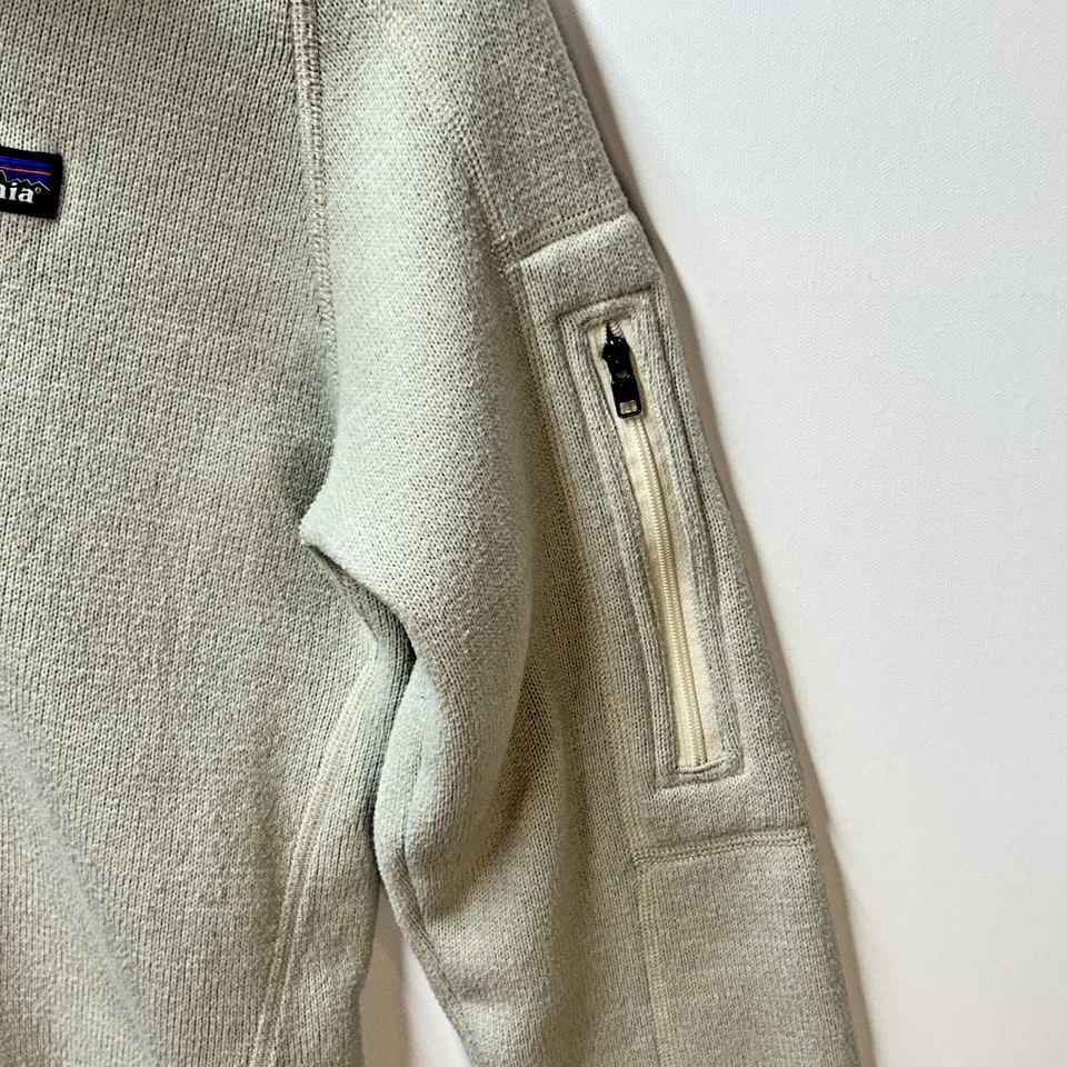 Patagonia 套衫女式中号米色羊毛更好毛衣 1/4 拉链 — 第 2/4 张图片