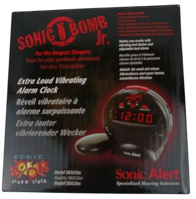 Sonic Alert Sonic Bomb Jr SBJ525SS Vibrating Alarm Clock