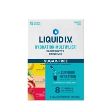 Liquid I.V. Sugar Free Hydration Multiplier Vegan Powder Electrolyte Supplements