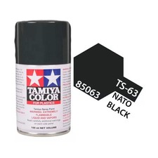 Tamiya TS-63 NATO Black Lacquer Spray Paint, 100ml 85063