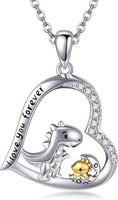 Halskette Sterling Silber 925 Herz AnhäNger Tierisch Schmuck Geschenk Frauen