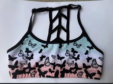 Girls Justice Butterfly Strappy Sports Bra, size 28, EUC