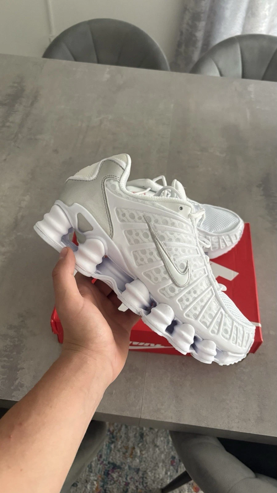 Scarpa Sneakers Nike Shox TL Bianche White Unisex Dal 42 al 44 Originali