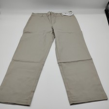 Wonder Nation Boys Khaki School Uniform Pants Size 10 Husky Tan Flat Front Chino