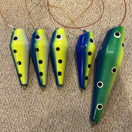 Play action Braid Bowling Pin Fishing Teaser Set Deep Sea Saltwater Big Game - Picture 7 of 10
