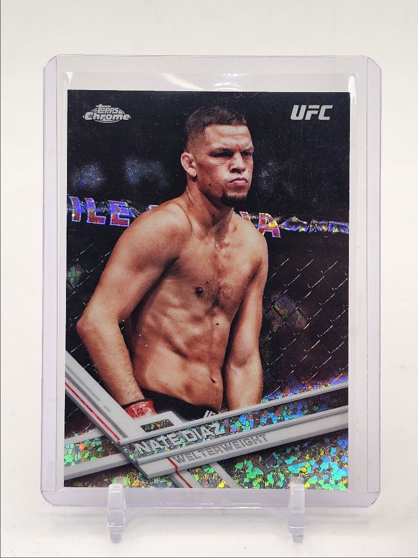 NATE DIAZ 2017 TOPPS CHROME UFC WELTERWEIGHT MINI DIAMOND Q0333