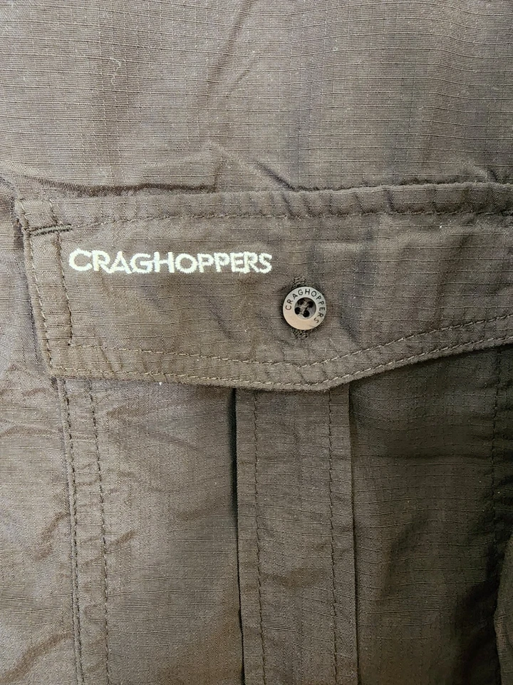 Camisa Craghoppers Adventure III Para Hombre Mediana Marrón Nosilife Utilidad Safari Trek Foto 4 de 4