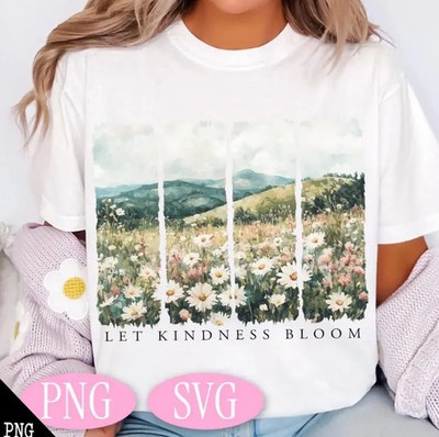 Let Kindness Bloom Boho Floral Comfort Tee