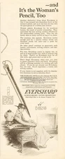 1919 Wahl Eversharp Woman's Pencil Vintage Print Ad Chicago Illinois