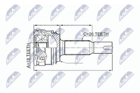 NTY NPZ-TY-085 Gelenksatz, Antriebswelle FüR Toyota