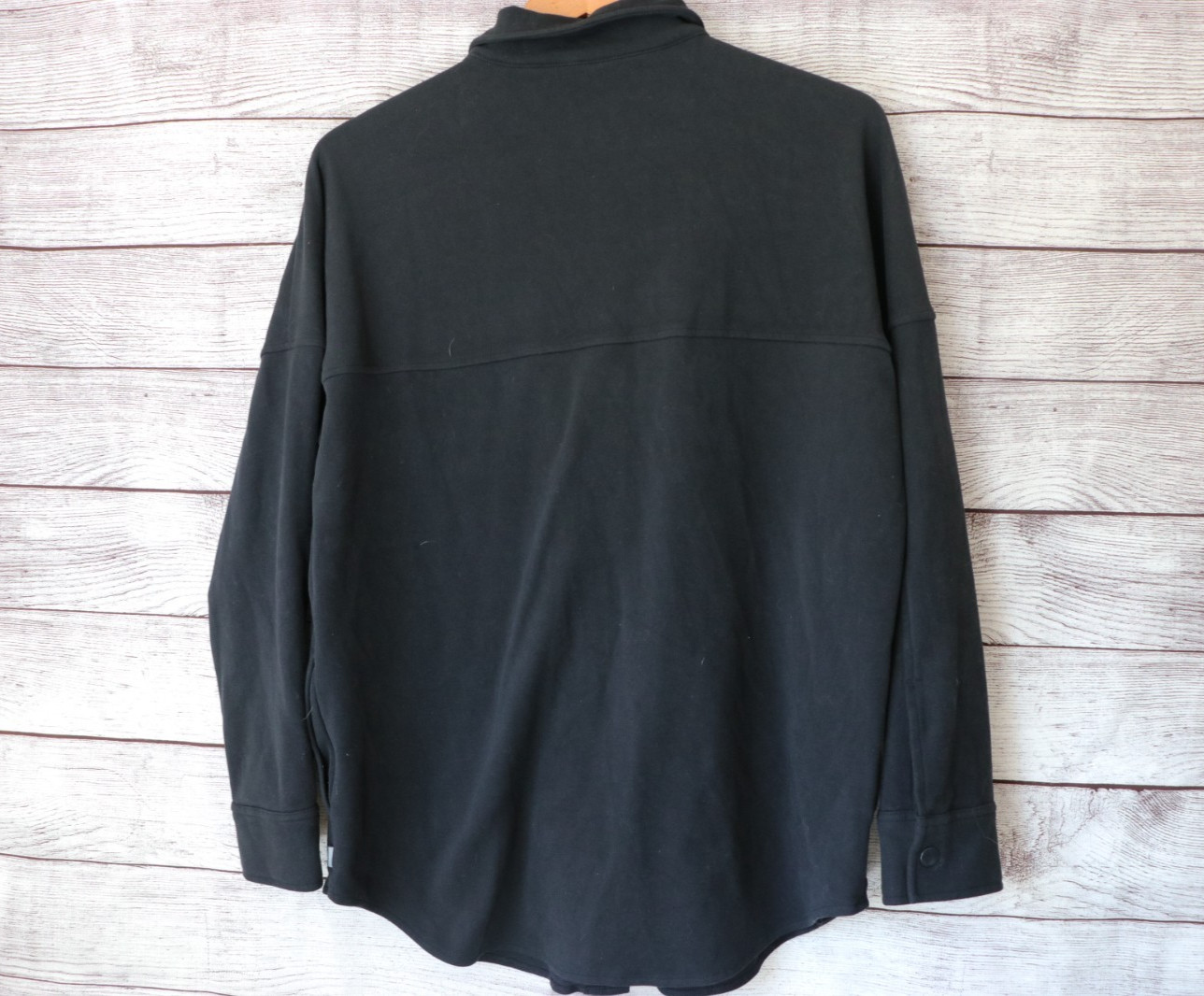 Mondetta Medium Black Button Up Collared Long Sle… - image 3