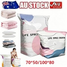 No‑pump Vacuum Storage Bags - Press & Seal,Reusable Space Saving Compression Bag
