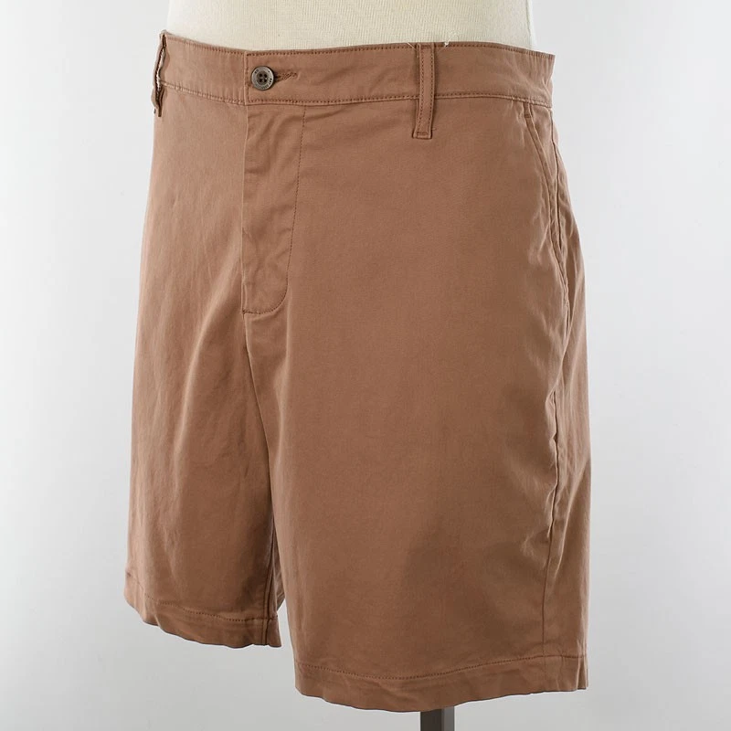 AG ADRIANO GOLDSCHMIED Light Cocoa WANDERER Cotton Stretch Trouser Shorts 40 NEW