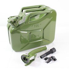 Benzinkanister Kraftstoffkanister Reservekanister Metall 10 L Olivgrün Metall