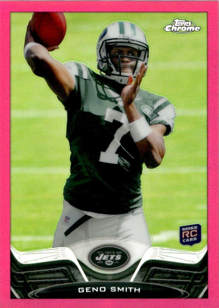 2013 Topps Chrome Pink Refractors Geno Smith 262/399 New York Jets #21