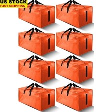 Heavy Duty Extra Large Storage Bags Waterproof Foldable Jumbo 8 Pack Moving New