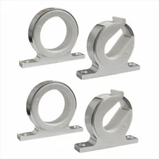 2 Set Boat Fishing Rod Hanger, Marine Reel Storage Rack, Polished Aluminum, RV