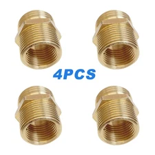 4 Pack 3/4 Male or 1/2 Female NPT Pipe to 3/4 Male Garden Hose GHT Adapter Stock