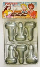 UPC 603912050561 product image for Bachelorette Party 6 Pecker Cup Cake Pans Bride Bridal Shower Reuseable New NOS | upcitemdb.com