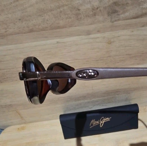 Maui Jim MJ 124 10 Tortoise Bronze Hana Oval Sunglasses With  display picture 2