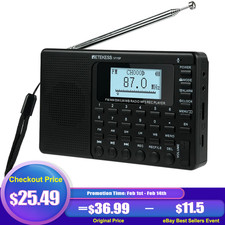 V115P Portable Radio,AM FM SW WB Radio,Digital Stereo Bluetooth Radio For Gift