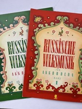 Spartiti musicali. Musica popolare russa per fisarmonica. Volume 1 e volume 2.