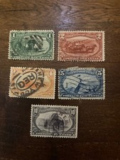 USA N°129 A 132 + 134 YVERT OBLITERES TB COTE 80€