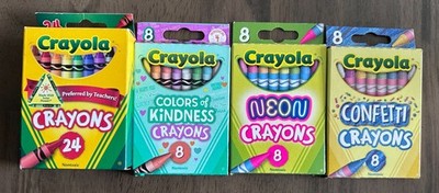 Crayola Crayons Lot - CONFETTI - Neon - Colors of Kindness - 4 Boxes