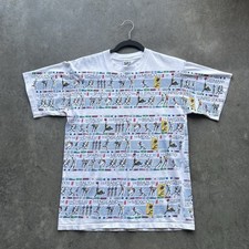 Vtg 90s World Cup All Over Print T Shirt Size Medium Made In USA Rare
