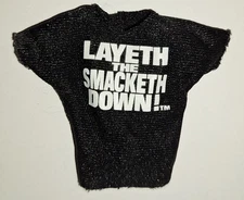 WWE Rock Layeth The Smacketh Down Shirt Accessory Smackdown Figure Mattel Elite