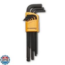 GEARWRENCH 9 Piece Metric Ball End Long Arm Hex Key Set - 83521
