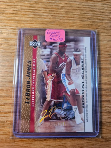 2003-04 Upper Deck Lebron James Phenomenal Beginning #9 Gold #16/100 Very Rare!