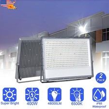 2Pack 400W LED Work Light IP65 Waterproof Ceiling Mounted Commercial Flood Light