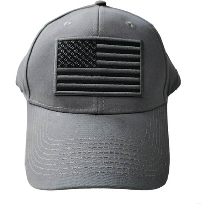 American Flag Hat Adjustable USA Baseball Cap Outdoor Ball Cap Men Women In Gray
