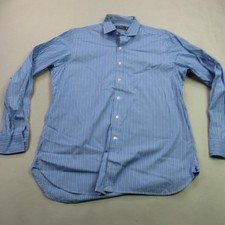 Polo Ralph Lauren Shirt Mens 16.5 Large Long Sleeve Blue Button