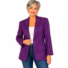 Pendleton Blazer Women M Purple 100 Virgin Wool Vintage USA 80s 90s