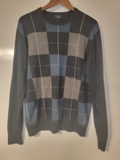 Dockers Sweater Mens Large Multi-Color Plaid Long Sleeve Crew Neck Pullover
