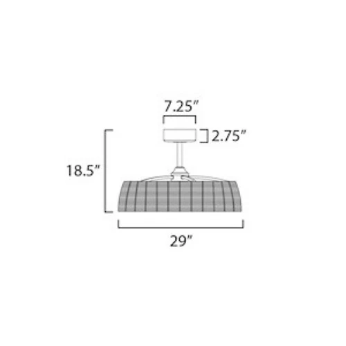 Maxim Tulum Natural Wicker Rattan LED Smart Fandelier 22" 61012NADBZ New in Box - Picture 2 of 8