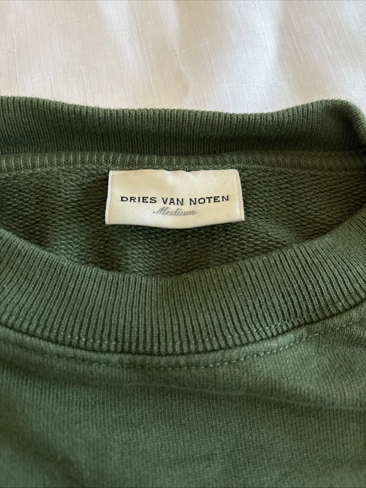 DRIES VAN NOTEN crew neck Sweatshirt green M Used - Image 2 of 3