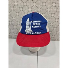 Vintage Kennedy Space Center Florida Shuttle Trucker Hat Snapback USA Made